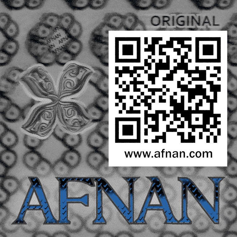 Afnan security hologram QR sticker